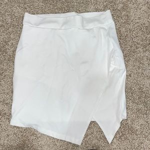 White asymmetrical skirt